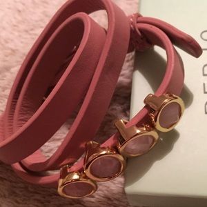 Lulu Dharma Pink Wrap Bracelet /Rose Quartz beads